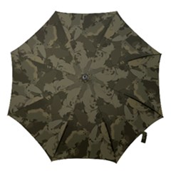 Country Boy Fishing Camouflage Pattern Hook Handle Umbrellas (large) by Bigfootshirtshop