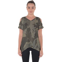 Country Boy Fishing Camouflage Pattern Cut Out Side Drop Tee by Bigfootshirtshop