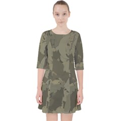 Country Boy Fishing Camouflage Pattern Pocket Dress by Bigfootshirtshop