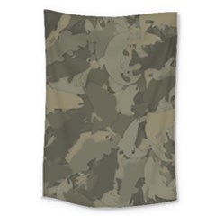 Country Boy Fishing Camouflage Pattern Large Tapestry by Bigfootshirtshop