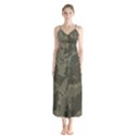 Country Boy Fishing Camouflage Pattern Button Up Chiffon Maxi Dress View1