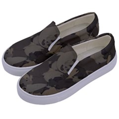 Country Boy Fishing Camouflage Pattern Kids  Canvas Slip Ons by Bigfootshirtshop