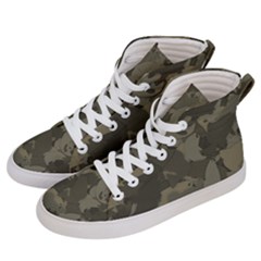 Country Boy Fishing Camouflage Pattern Women s Hi-top Skate Sneakers by Bigfootshirtshop