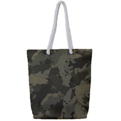 Country Boy Fishing Camouflage Pattern Full Print Rope Handle Tote (small) by Bigfootshirtshop