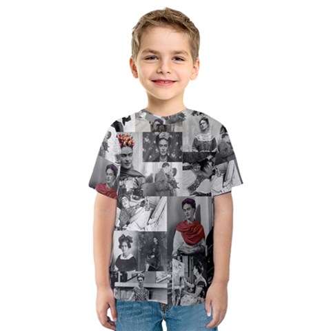 Frida Kahlo Pattern Kids  Sport Mesh Tee by Valentinaart