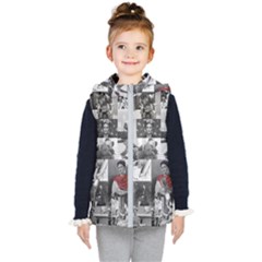 Frida Kahlo Pattern Kid s Hooded Puffer Vest by Valentinaart