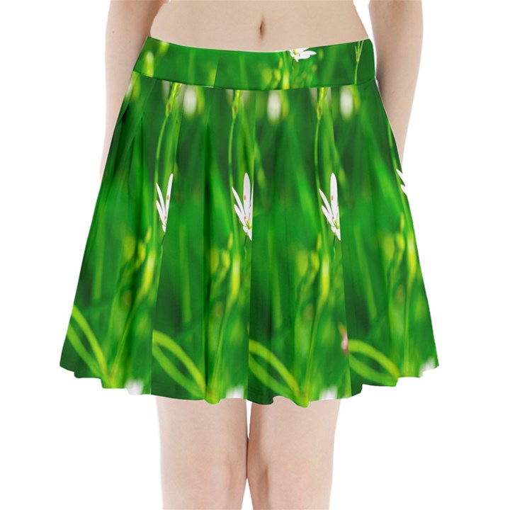 Inside The Grass Pleated Mini Skirt