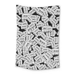 Audio Tape Pattern Small Tapestry