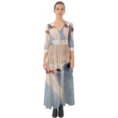 Doves In Love Button Up Boho Maxi Dress by FunnyCow