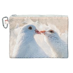 Doves In Love Canvas Cosmetic Bag (xl) by FunnyCow