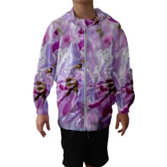 Pink Lilac Flowers Hooded Windbreaker (kids)