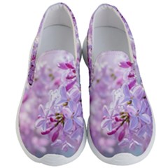 Pink Lilac Flowers Men s Lightweight Slip Ons