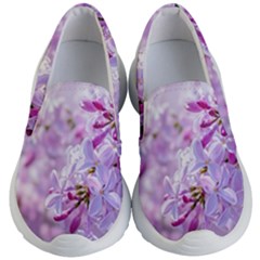 Pink Lilac Flowers Kid s Lightweight Slip Ons by FunnyCow