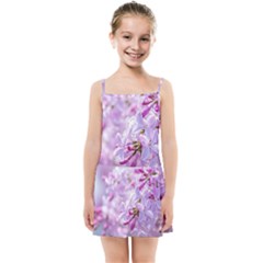 Pink Lilac Flowers Kids Summer Sun Dress by FunnyCow