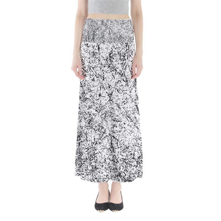 Willow Foliage Abstract Full Length Maxi Skirt