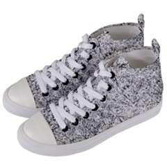 Willow Foliage Abstract Women s Mid-top Canvas Sneakers