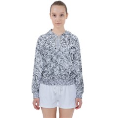 Willow Foliage Abstract Women s Tie Up Sweat