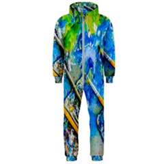 Artist Palette And Brushes Hooded Jumpsuit (men)  by FunnyCow