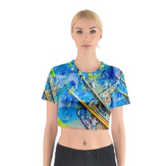 Artist Palette And Brushes Cotton Crop Top by FunnyCow