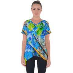 Artist Palette And Brushes Cut Out Side Drop Tee by FunnyCow