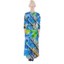 Artist Palette And Brushes Quarter Sleeve Wrap Maxi Dress View2