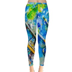 Artist Palette And Brushes Inside Out Leggings by FunnyCow