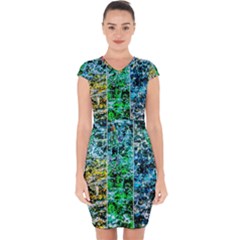 Abstract Of Colorful Water Capsleeve Drawstring Dress  by FunnyCow