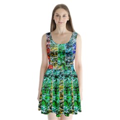 Abstract Of Colorful Water Split Back Mini Dress  by FunnyCow