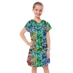 Abstract Of Colorful Water Kids  Drop Waist Dress by FunnyCow