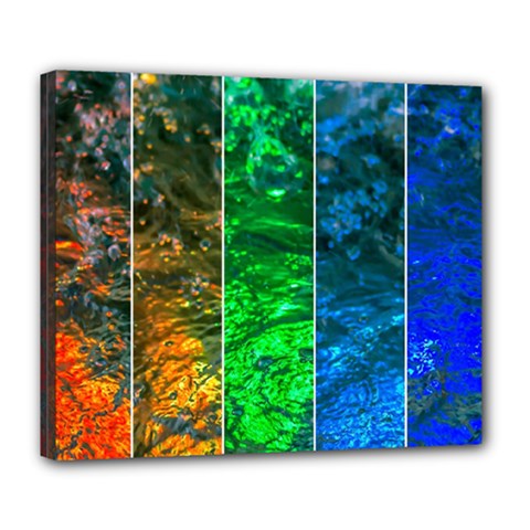 Rainbow Of Water Deluxe Canvas 24  X 20   by FunnyCow