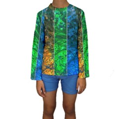 Rainbow Of Water Kids  Long Sleeve Swimwear by FunnyCow