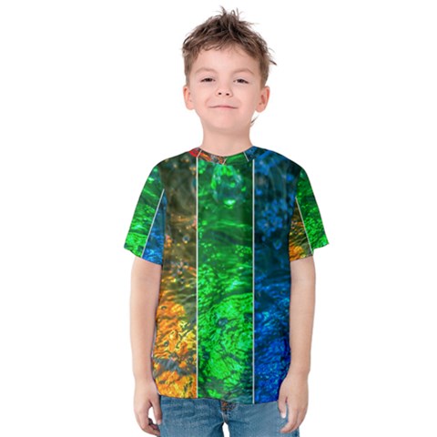 Rainbow Of Water Kids  Cotton Tee by FunnyCow