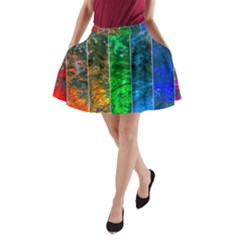 Rainbow Of Water A-line Pocket Skirt by FunnyCow