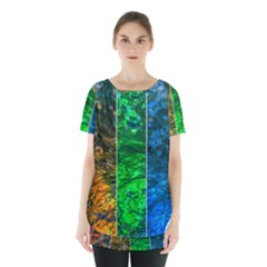 Rainbow Of Water Skirt Hem Sports Top by FunnyCow