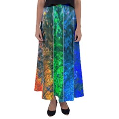 Rainbow Of Water Flared Maxi Skirt by FunnyCow