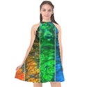 Rainbow Of Water Halter Neckline Chiffon Dress  View1