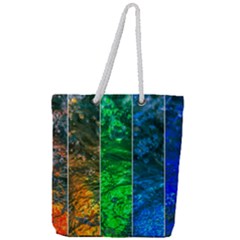 Rainbow Of Water Full Print Rope Handle Tote (large)