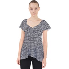 Linear Intricate Geometric Pattern Lace Front Dolly Top by dflcprints