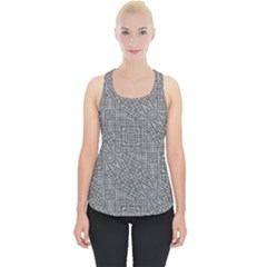 Linear Intricate Geometric Pattern Piece Up Tank Top by dflcprints