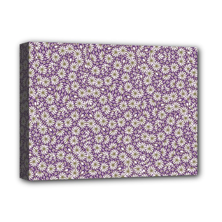 Ditsy Floral Pattern Deluxe Canvas 16  x 12  