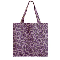 Ditsy Floral Pattern Zipper Grocery Tote Bag by dflcprints