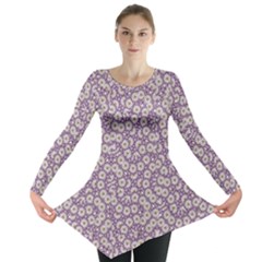 Ditsy Floral Pattern Long Sleeve Tunic  by dflcprints