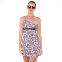 Ditsy Floral Pattern One Soulder Bodycon Dress by dflcprints