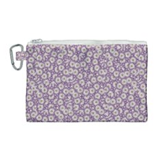 Ditsy Floral Pattern Canvas Cosmetic Bag (large) by dflcprints