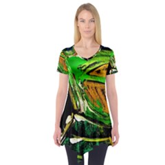 Lillies In The Terracota Vase 5 Short Sleeve Tunic  by bestdesignintheworld