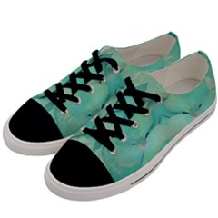 Green Fantasy Flower In Beautiful Festive Style Men s Low Top Canvas Sneakers by pepitasart