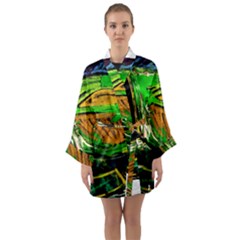 Lillies In The Terracota Vase 5 Long Sleeve Kimono Robe by bestdesignintheworld