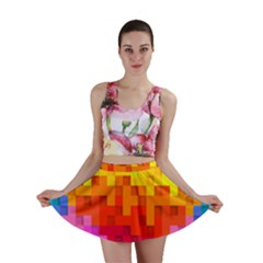 Abstract Background Square Colorful Mini Skirt by Nexatart