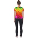 Abstract Background Square Colorful Short Sleeve Sports Top  View2