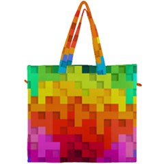 Abstract Background Square Colorful Canvas Travel Bag